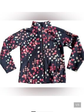 Columbia Kids' Polka Dot Fleece Jacket - Blue and Pink